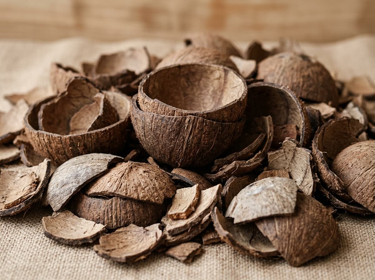 Dried coconut shells as raw material for activated carbon production